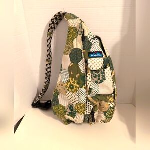 Rare Kavu Carolina Quilt Pattern Rope Bag Buckle Accents